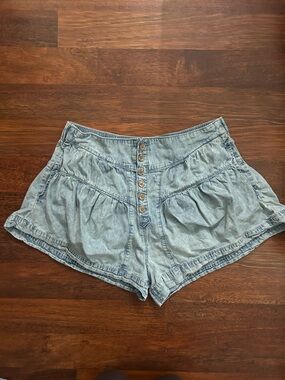 Free People We The Free Fleur Denim Shorts XL